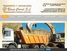 Tablet Screenshot of excavacionesblancocorral.com